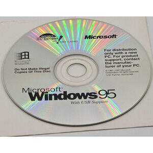 Vintage Microsoft Windows 95 OS Setup CD-ROM *No Product Key*